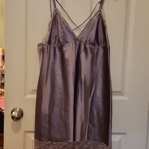 La SENZA Purple Chemise with Lace and Satin Finish